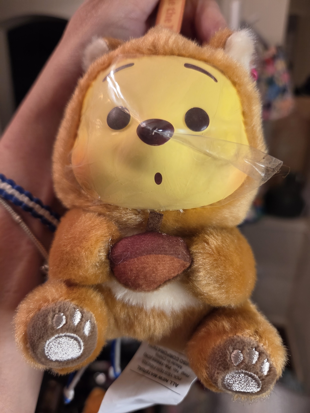 Winnie The Pooh Confirmed Squirrel Cute Brown Plush Character Holding Acorn